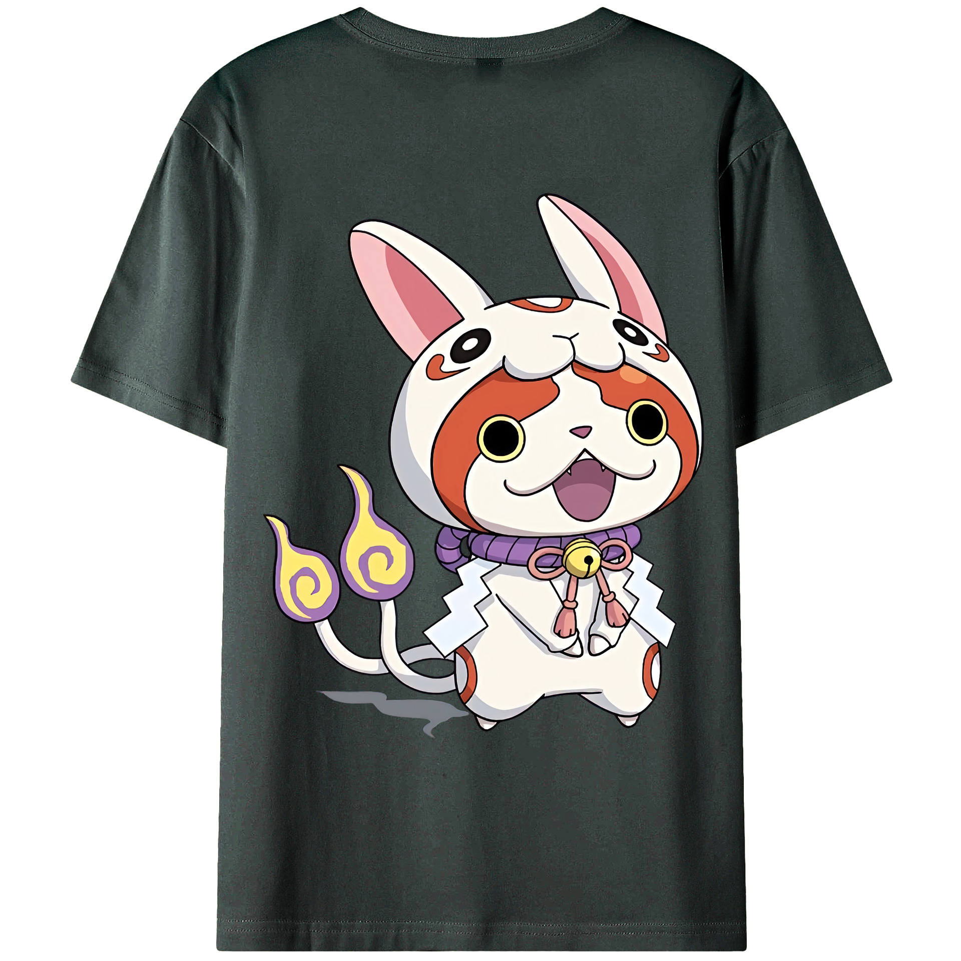（画像用） 妖怪ウォッチ Yo-kai Watch 綿100％ メンズ半袖Tシャツ（バックプリント） 通気性